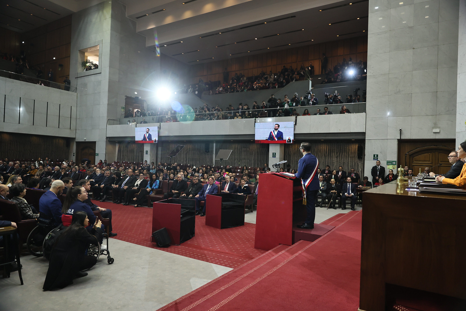 Presidente Boric en su discurso