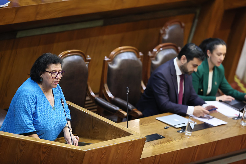 Dip. Lorena Pizarro, rindiendo el informe sobre el Registro de personas ausentes por desaparición forzada.